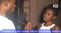 Trudy Ewurama Marcel explains how her house was razed down by fire