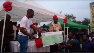 Saboro FC, winners of the HAMISOC 2018 took home GHC2,500.00 and souvenirs from Charger LTD