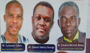 Three of the candidates