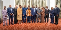 Vice president, Dr. Mahamudu Bawumia in a picture with members of Ghana Upstream Petroleum Chamber