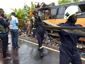 Scenes of the crash at Ekumfi