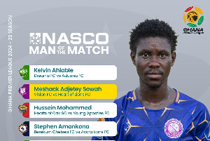 Vision FC player, Meshack Adjetey