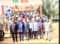 Participants of the dialogue in a group photo