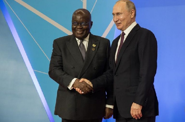 President Akufo-Addo and Russia President Vladimir Putin