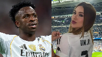 A photo of Vinicius Junior and Virginia Fonseca