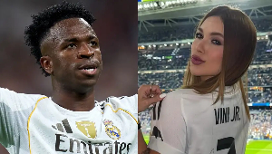 A photo of Vinicius Junior and Virginia Fonseca