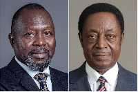 AG Dr Ayine (L) says Dr Duffour (R), 7 others misled the Bank of Ghana on uniBank account figures