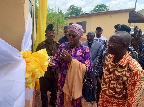 Member of Parliament (MP) for Salaga-South, Hajia Zuwera commissioning the new infirmary