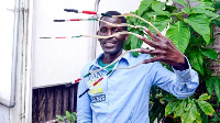 Kenyan man, John Waweru, whose nails measure 1.4 feet. PHOTO | FILE | NMG