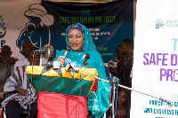 Second Lady, Hajia Samira Bawumia speaking at the launch of 