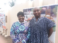 The proprietress  of ICA, Nana Menyin Kwofie with Ampah Sahara at the event