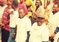 President Akufo-Addo (4th from L) and some participants of the 1995 Kume Preko demo