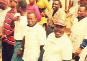 President Akufo-Addo (4th from L) and some participants of the 1995 Kume Preko demo