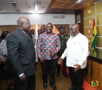 President Akufo-Addo and Martin Amidu in a chat after his appointment as Special Prosecutor