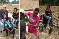 Some of the photos of Juana Gyan in her galamsey elements