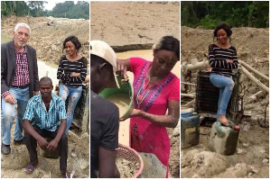 Some of the photos of Juana Gyan in her galamsey elements