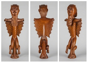 'Sasabonsam' is a mythical folklore creature first carved by Osei Bonsu in 1925