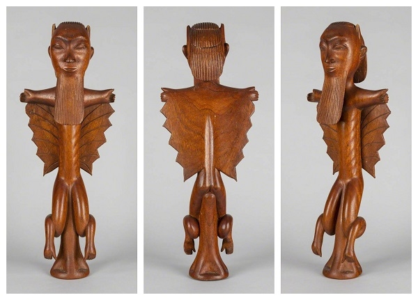 'Sasabonsam' is a mythical folklore creature first carved by Osei Bonsu in 1925