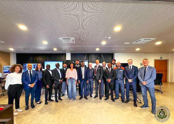 Samuel Basintale Amadu with Italian Polizia di Stato and representatives of UNOCT