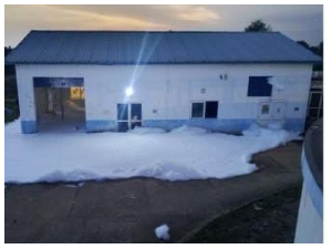 A facility with the leaked gas in shot