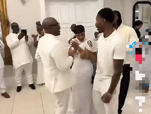 Semenyo and his family were dancing during the birthday celebration