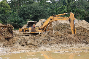File photo of a galamsey site