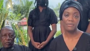 Denise Lady Ama Saah Fosu (R) is the daughter of the late Daddy Lumba