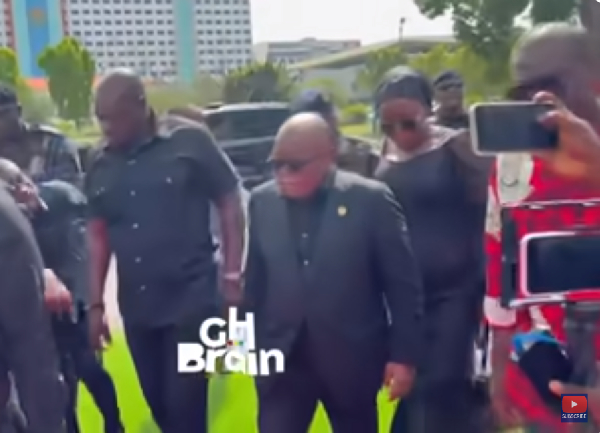 Akufo-Addo arriving at the event