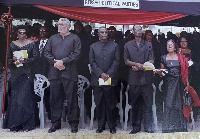 L-R: Nana Konadu Agyeman-Rawlings, Jerry John Rawlings and John Evans Atta Mills