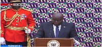 President Akufo-Addo addressing the Parliament of Ghana at the 2019 State of the Nation's Address