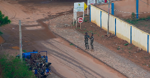 Nigerien gendarmes provide security in Niamey, Niger