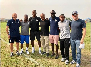 Titus Bramble (3rd left) with other members of Hearts of Oak