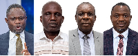 Health Minister Mintah Akandoh(1st left) and other officials of the Korle Bu Teaching Hospital