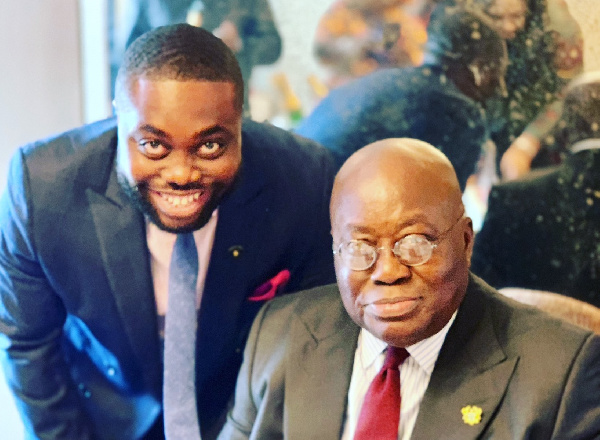Kow Essuman with President Akufo-Addo