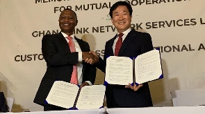 Ghana Link Chairman Nick Adjei and Chairman Kim Yoon Shik