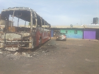 VIP bus razed by fire
