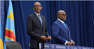 Rwanda's President Paul Kagame (L) and DRC President Felix Tshisekedi, Washington, US, 4 Dec. 2025 Rwanda's President Paul Kagame (L) and DRC President Felix Tshisekedi, Washington, US, 4 Dec. 2025