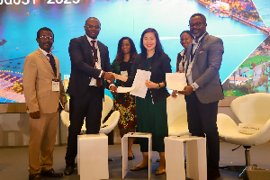Representatives from Afarinick and others during the engagements in Singapore
