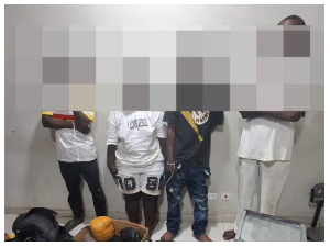 Some of the suspects who were arrested during the operation