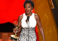 Viola Davis accepting an Emmy Award
