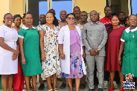 Former MCE for Effutu, Alhaji Zubairu Kasim did the comissioning on behalf of the Minority Leader