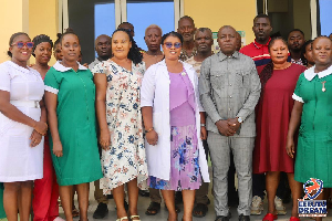 Former MCE for Effutu, Alhaji Zubairu Kasim did the comissioning on behalf of the Minority Leader