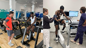 Kamaldeen Sulemana during his Atalanta medicals