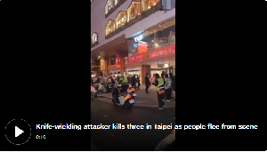Knife-wielding attacker kills three in Taipei as people flee from scene