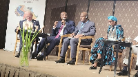 Deputy Finance Minister Thomas Nyarko Ampem speaking at a high-level panel in Geneva