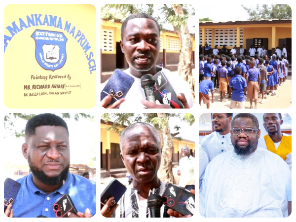 The Asamankama school has been grateful to Agyare for the support