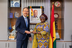 British High Commissioner to Ghana, Christian Rogg and Minister of Tourism, Abla Dzifa Gomashie