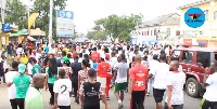 Scores of NDC supporters joined the Unity Walk