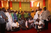 President Akufo-Addo in a group photo with some chiefs of Dagbon