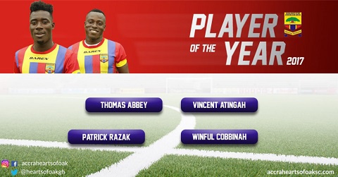 Players will be voted for the award by fans of the club